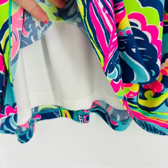 Lilly Pulitzer Bellavista Swing Dress in Sea Blue Private Island Engineered XS - Picture 7 of 10